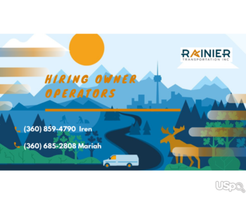 Rainier Transportation Inc приглашает на работу водителей со своим авто