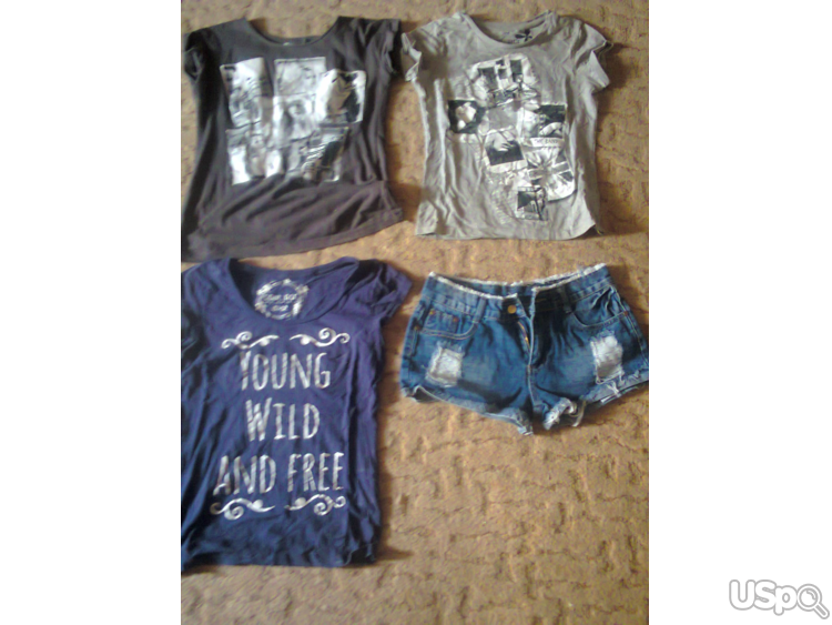 Shorts and three T-shirts