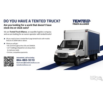 Owner operated tented truck/independent contactor