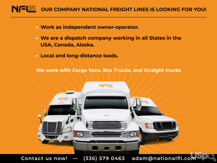 National Freight Lines Hires Owner Operators