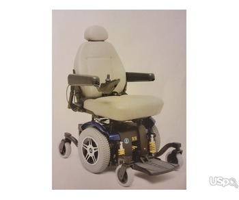 Моторизованное инвалидное кресло, рассчитанное на большой вес.