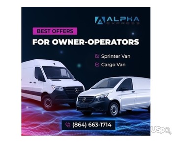Alpha Express в поиске owner-operators со своим Van/Cargo Van, Box truck!